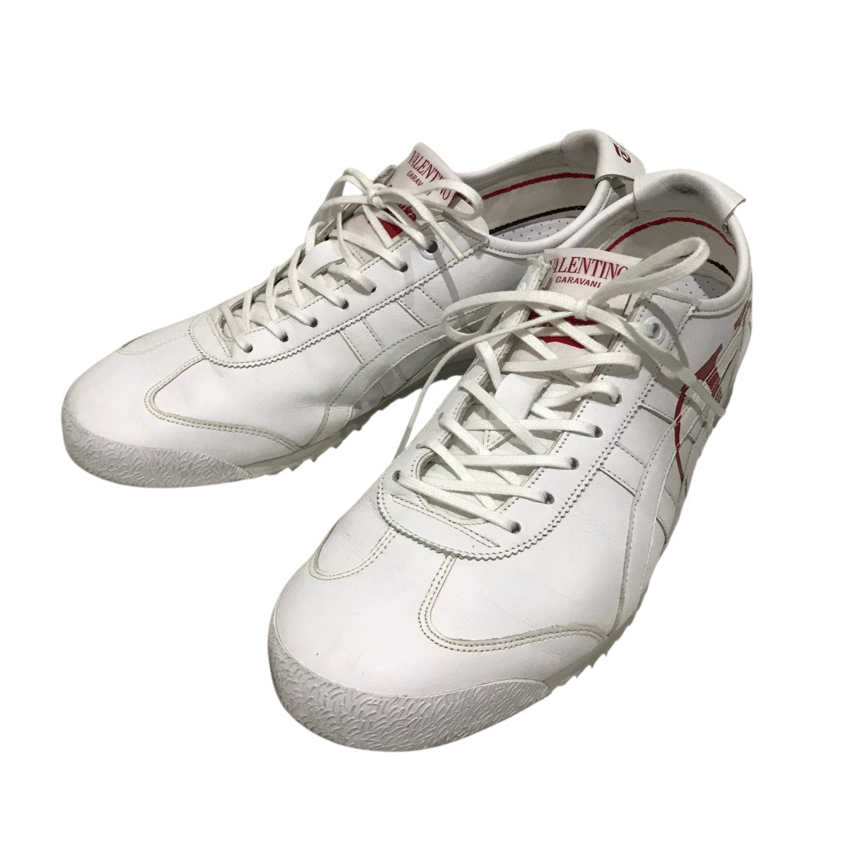 VALENTINO×Onitsuka Tiger Vロゴ レースアップ ローカット レザー