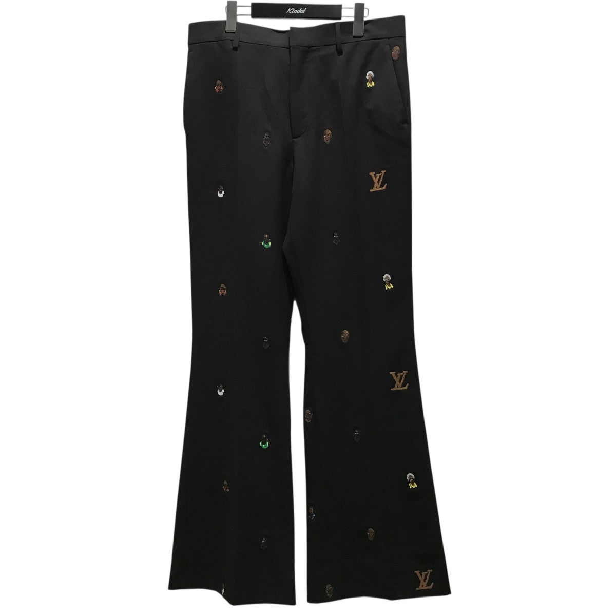 LOUIS VUITTON(ルイヴィトン)ウールセンタープレストラウザー　パンツ プリーツシルクアンドウールプレンドダミエショーツ ｜ルイ