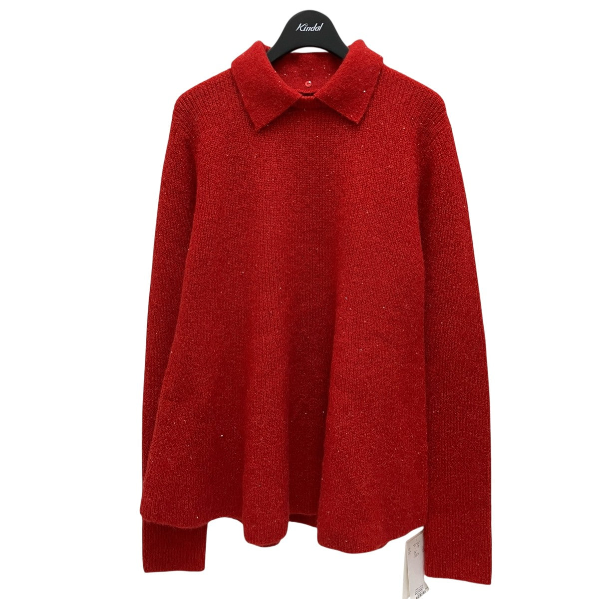 Mila Owen(ミラオーウェン) 衿付きペプラムニットプルオーバー