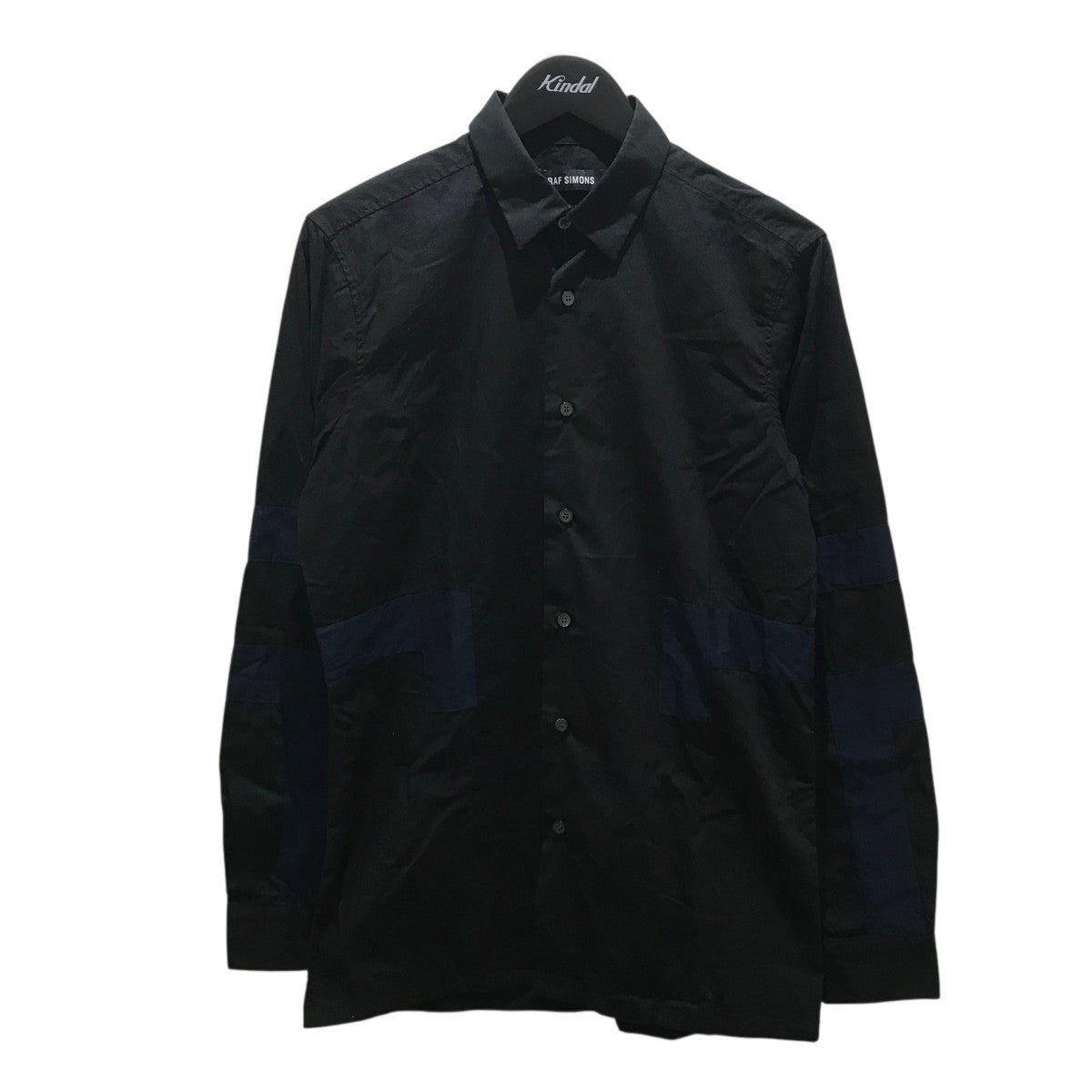   205W39NYCネイビーシャツ raf simons Calvin Klein 205W39NYC Navy Blue Cotton Turtleneck Small Raf