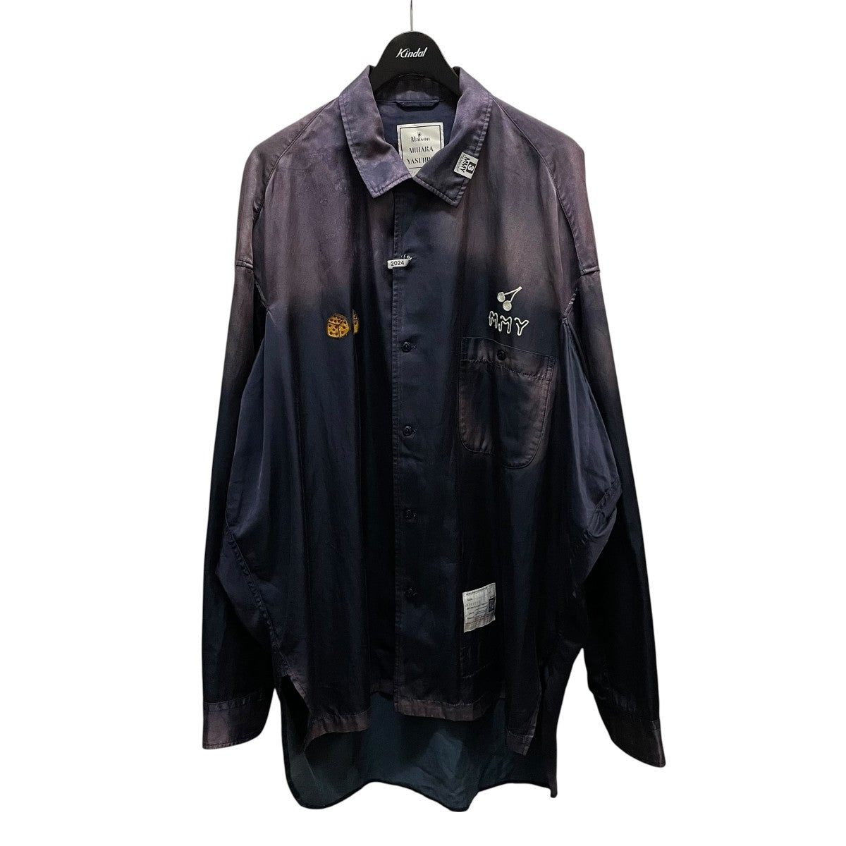 Maison MIHARA YASUHIRO 24SS【Embroidery Shirt】オープンカラーシャツC12SH116 古着・中古-1枚目のアイテム画像