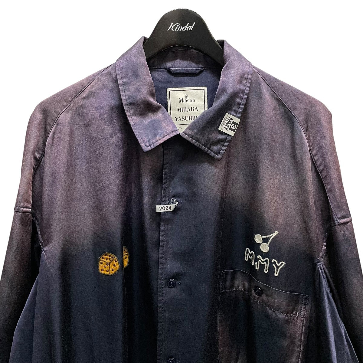 Maison MIHARA YASUHIRO 24SS【Embroidery Shirt】オープンカラーシャツC12SH116 古着・中古-3枚目のアイテム画像