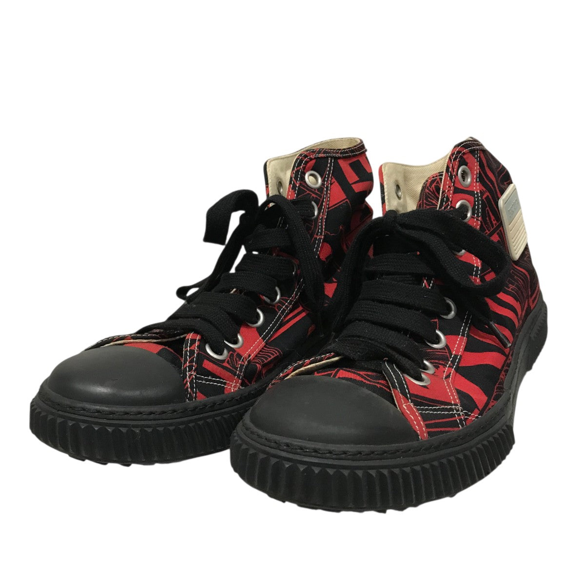 PRADA SPORTS コミックハイカットスニーカー4T3218 4T3218 レッド
