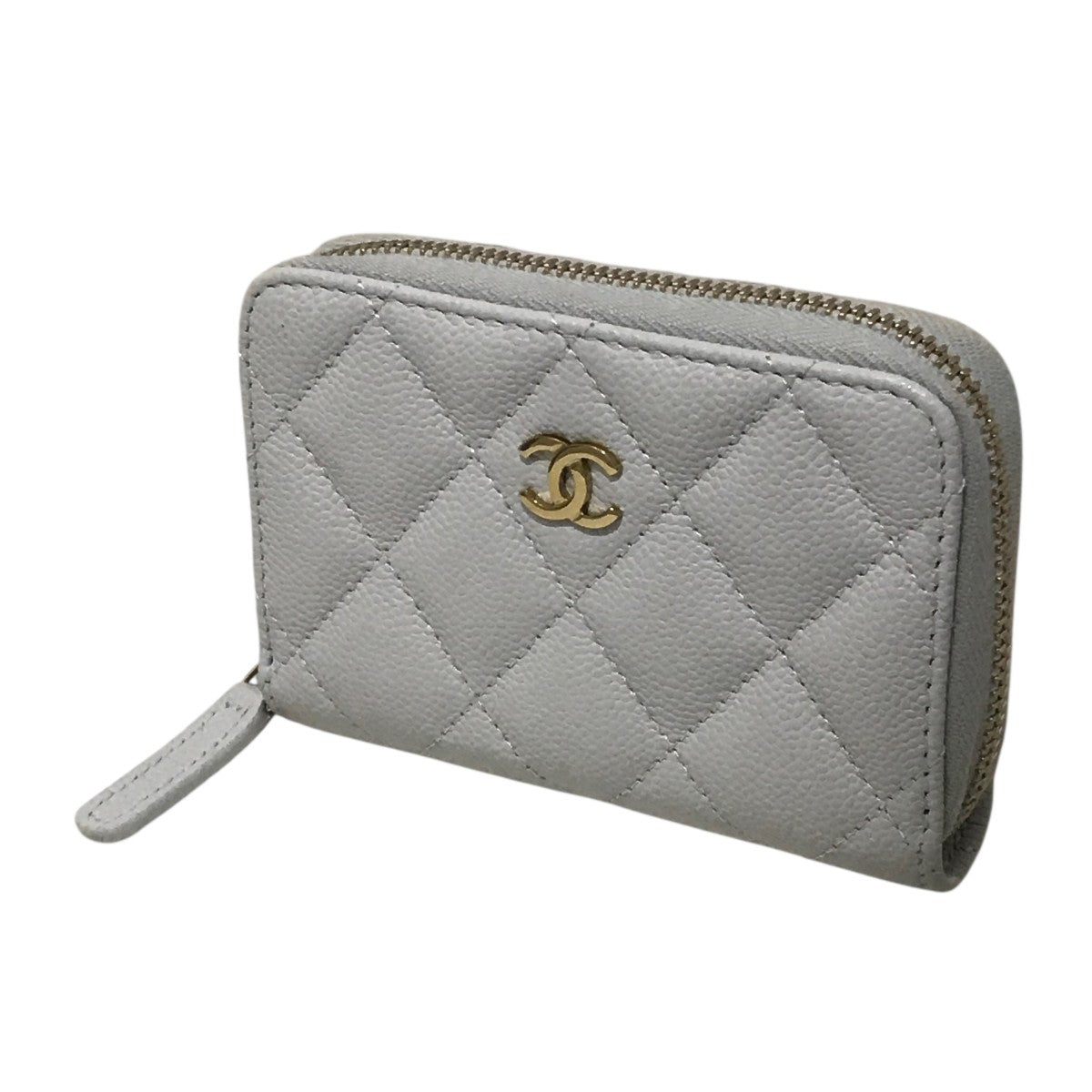 【MH】　CHANEL グレー コインケース キルティング シャネル 小銭入れ コインケース[品番：AXEB0038061]｜AXES
