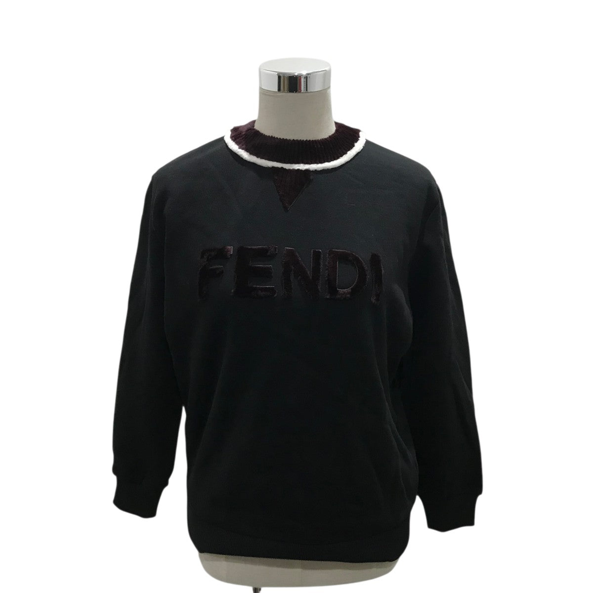 FENDI(フェンディ) ロゴスウェットFS9614 ACM7 FS9614 ACM7 ブラック