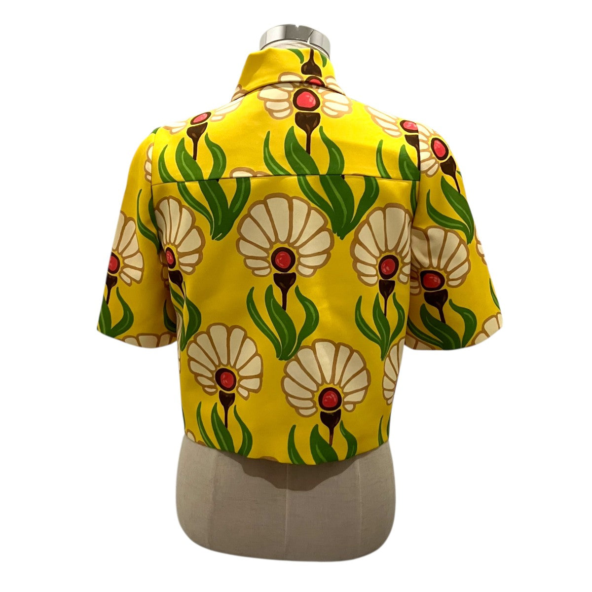 サンフラワープリント半袖ブラウスVZBGX-11400