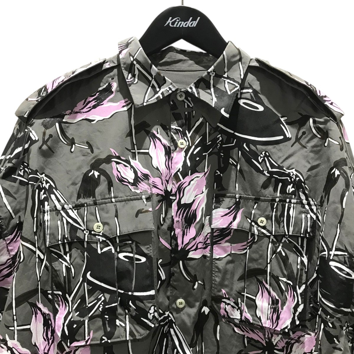 PRADA プリントデザインオーバーサイズ長袖シャツSC766 古着・中古-3枚目のアイテム画像