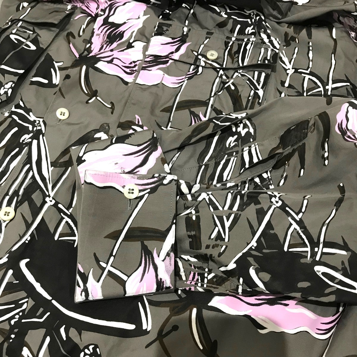 PRADA プリントデザインオーバーサイズ長袖シャツSC766 古着・中古-5枚目のアイテム画像