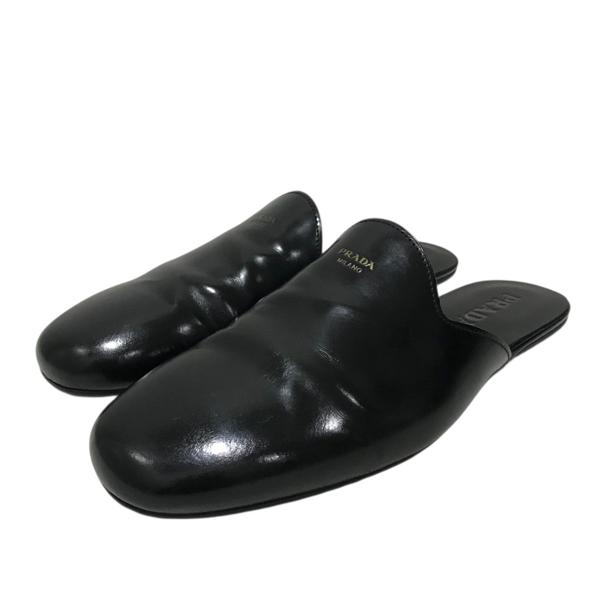 【美品】PRADA プラダ スエードレザー スリッポン シューズ 黒 22 PRADA SPORTS プラダスポーツ レザー スリッポン 7 アーカイブ