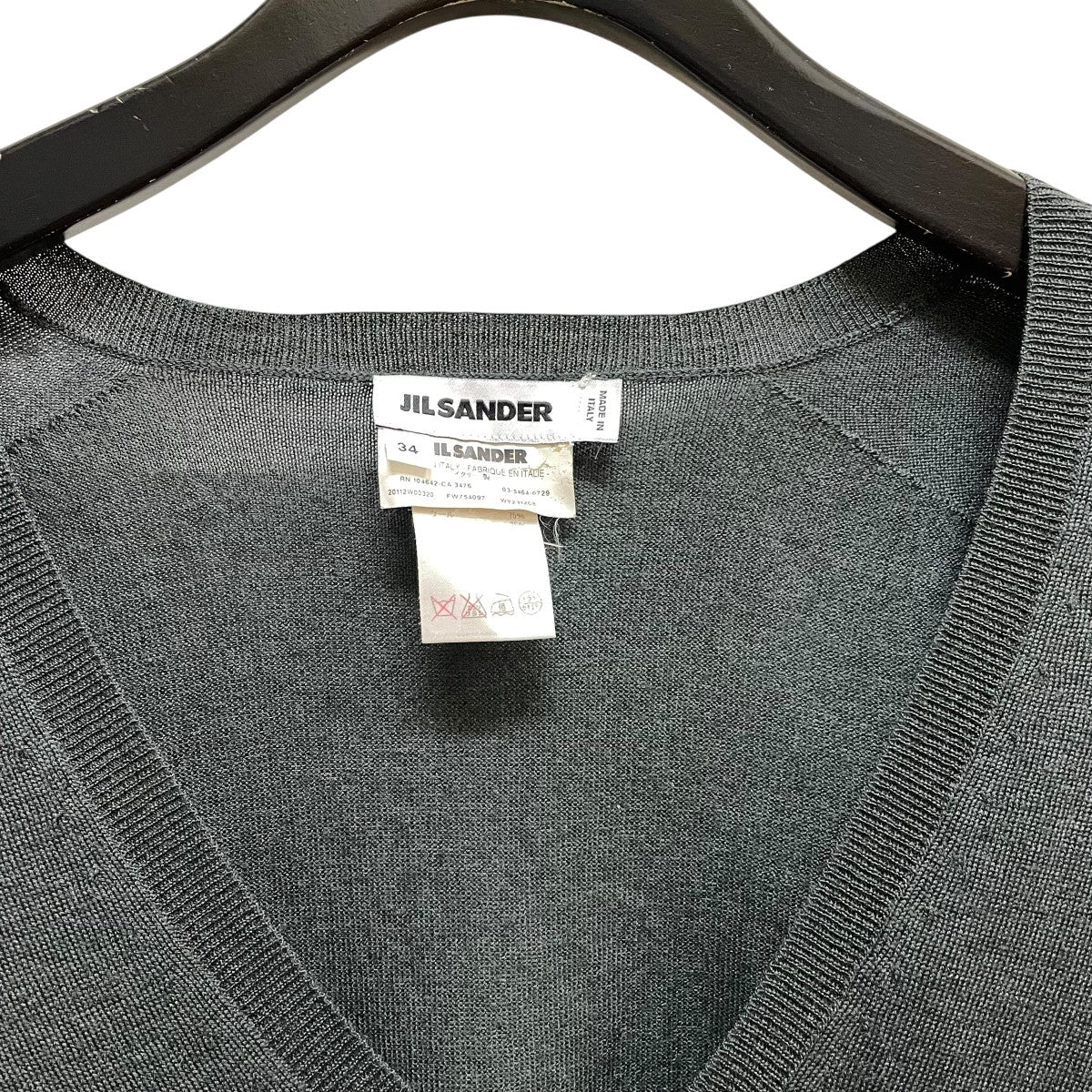 JIL SANDER Vネックニット 古着・中古-3枚目のアイテム画像