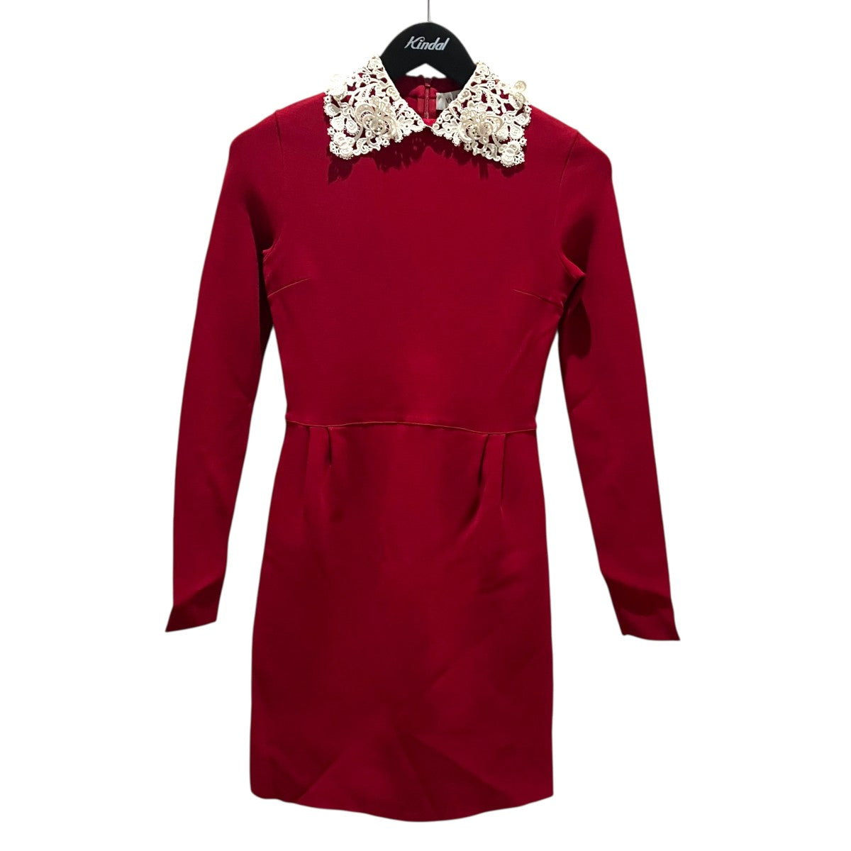 襟レースワンピース