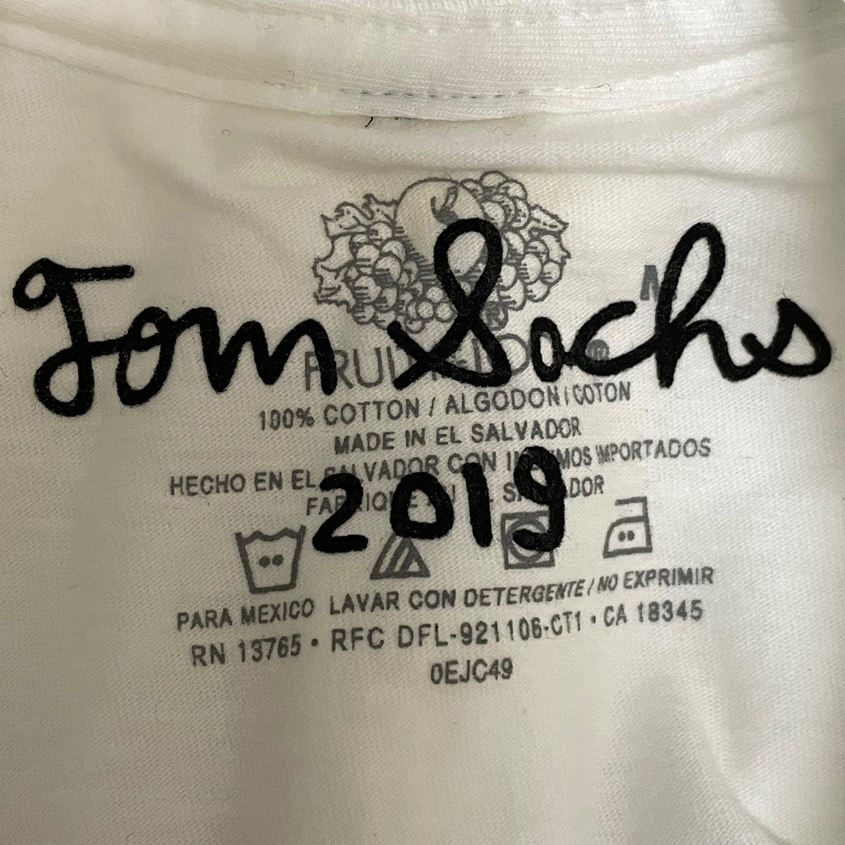 FRUIT OF THE LOOM×Tom Sachs バックプリントTシャツ 古着・中古-5枚目のアイテム画像