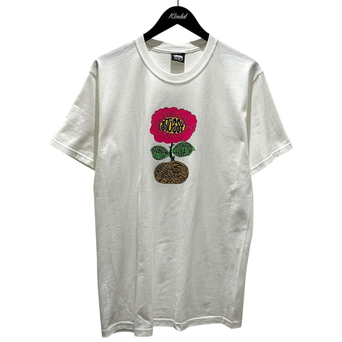Stussy フラワープリント Tシャツ stussy(ステューシー) 00'sフラワープリントTシャツ ホワイト サイズ M