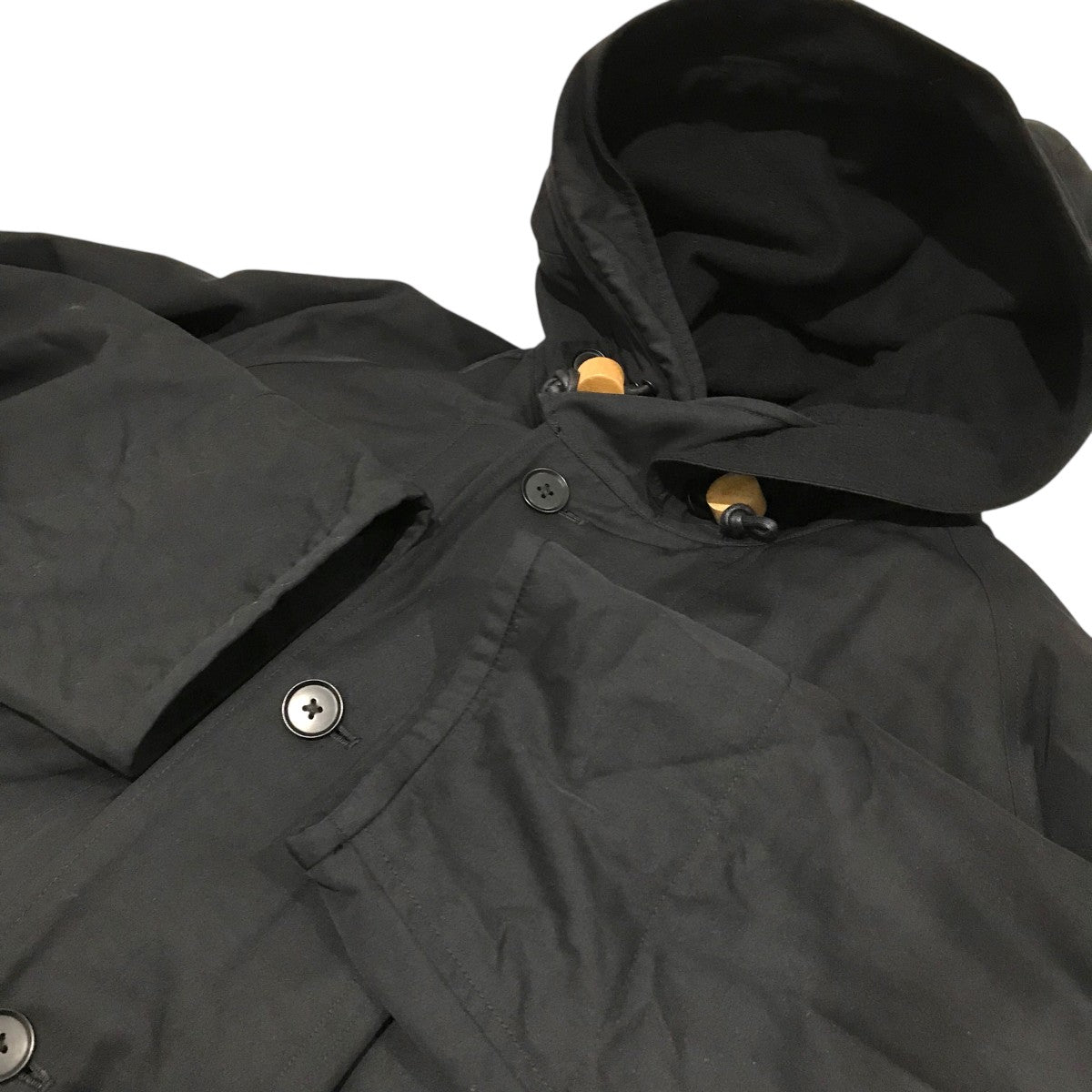 24AWHIGH TWISTED NYLON GABAフーデッドコート