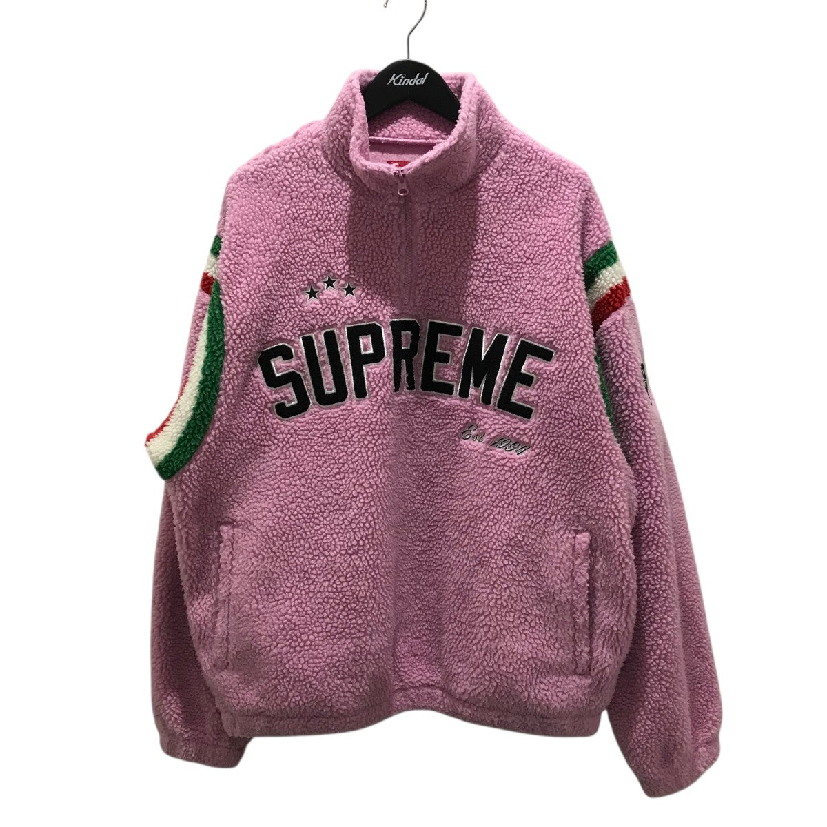 supreme halfzip パープル Micro Down Half Zip Hooded Pullover