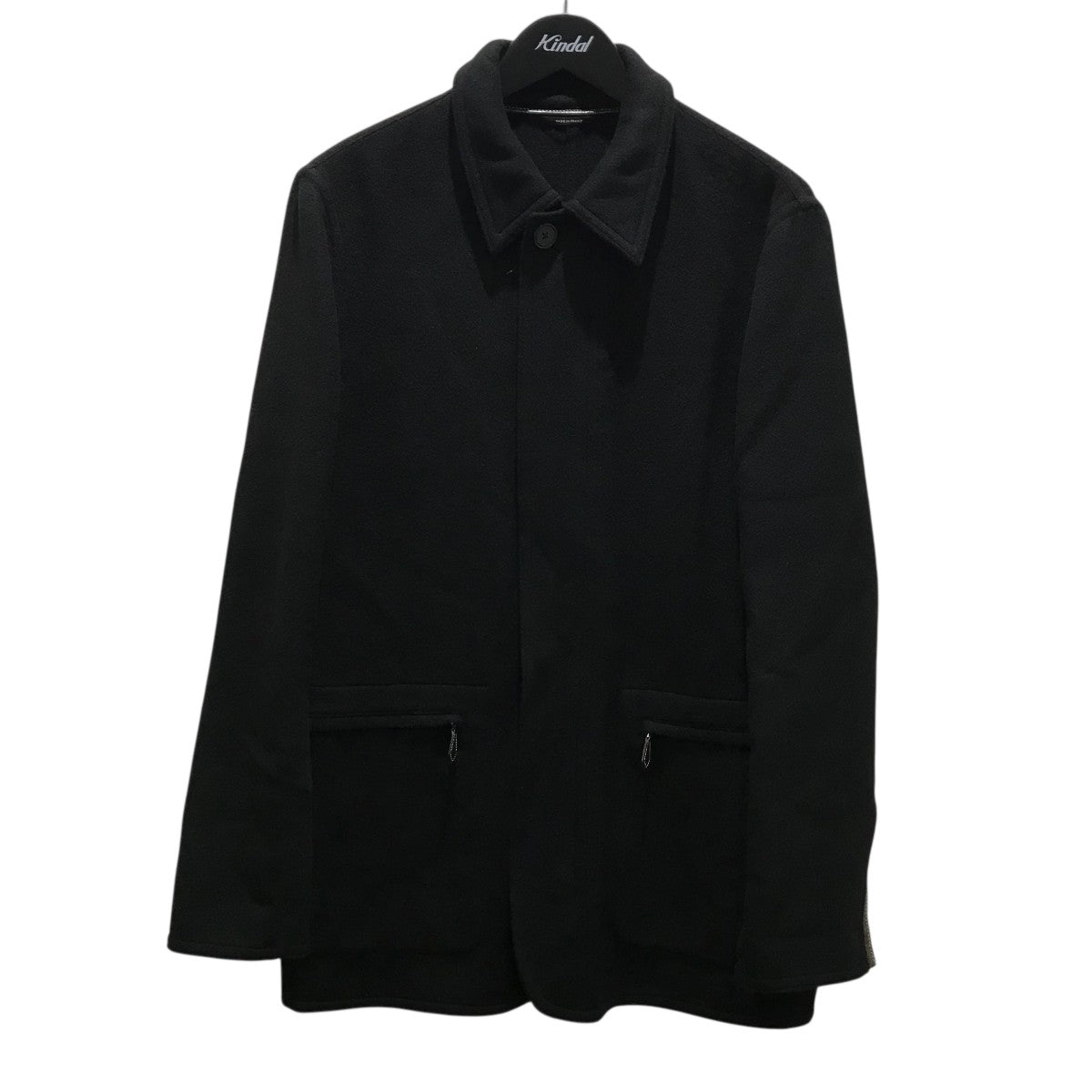 エルメス カシミヤ ジャケット 36 ブラック HERMES(エルメス) カシミヤジップジャケット ブラック サイズ 48