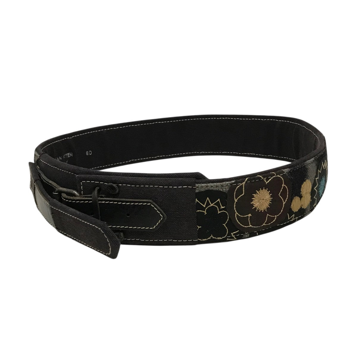 DRIES VAN NOTEN ベルト DRIES VAN NOTEN(ドリスヴァンノッテン) 型押しレザーベルト