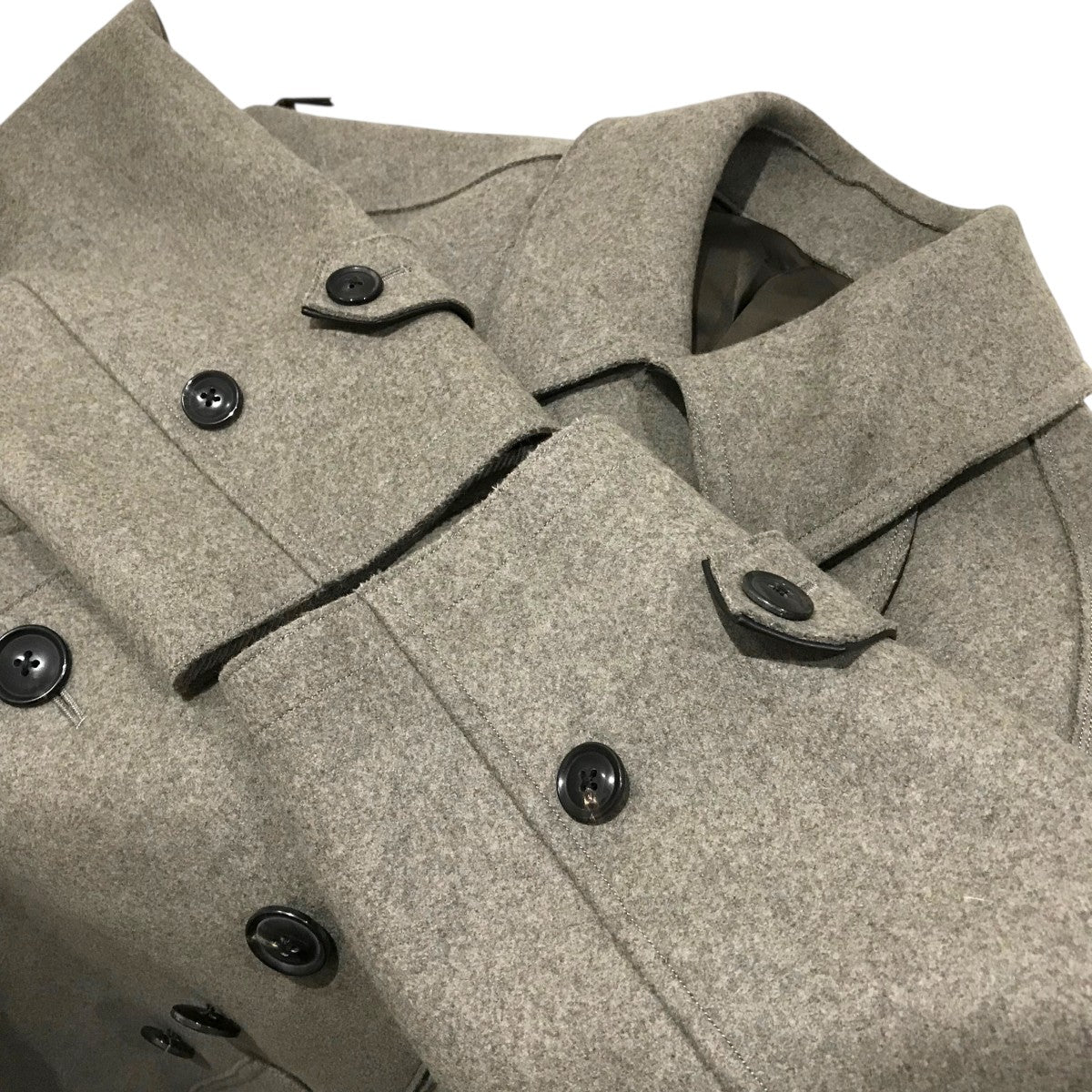 【HEAVY WOOL CASHMERE MELTON P-COAT】Pコート242-06001