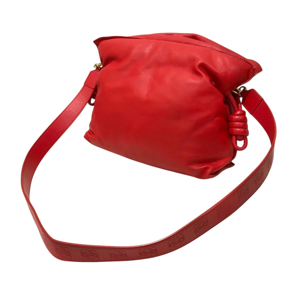 LOEWE　フラメンコ 赤 レザー ショルダーバッグ LOEWE(ロエベ) フラメンコクラッチパファーショルダーバッグ202234