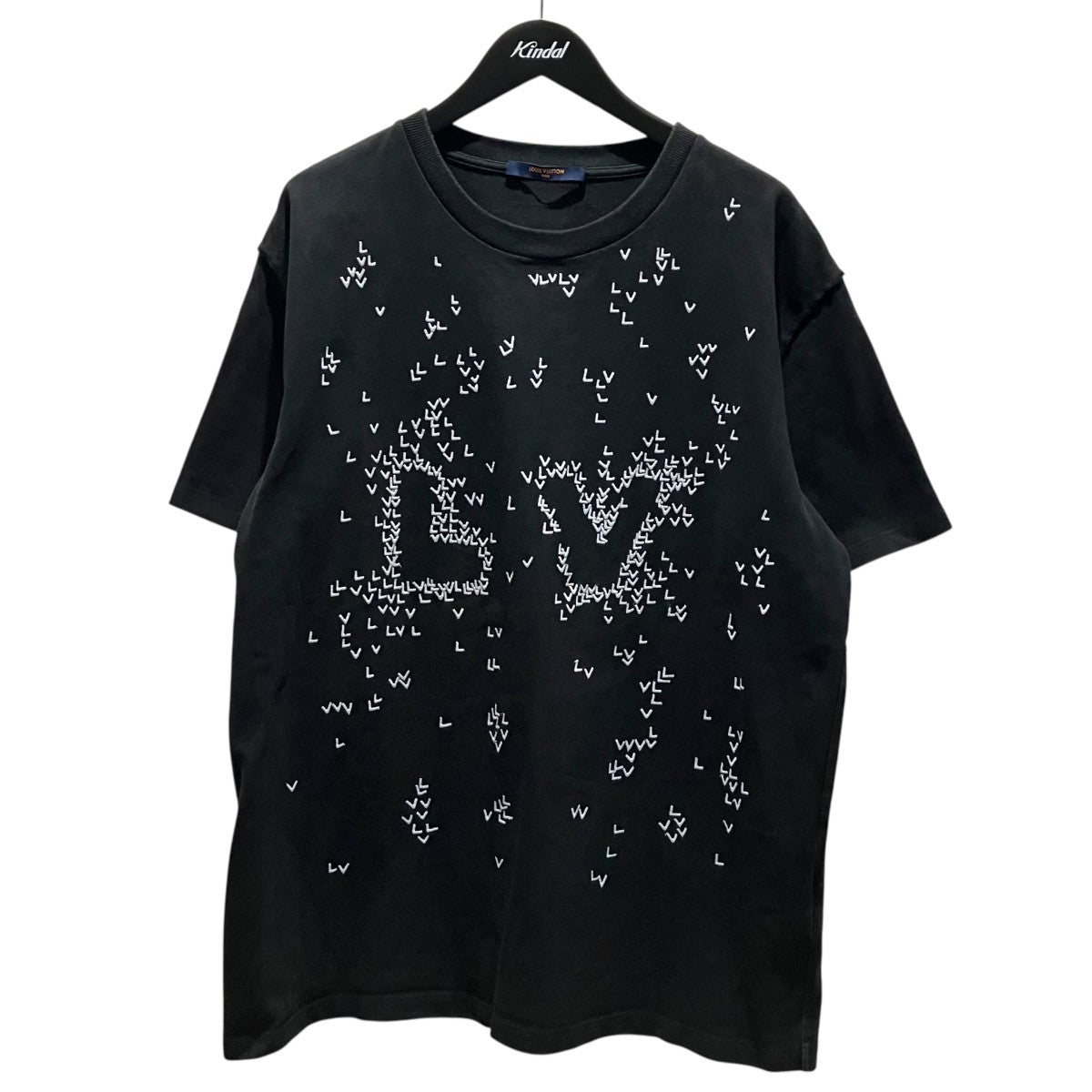 【LOUIS VUITTON】LV スプレッド エンブロイダリー Tシャツ 黒 RM222M LV スプレッド エンブロイダリー Tシャツ 刺繍 イタリア製