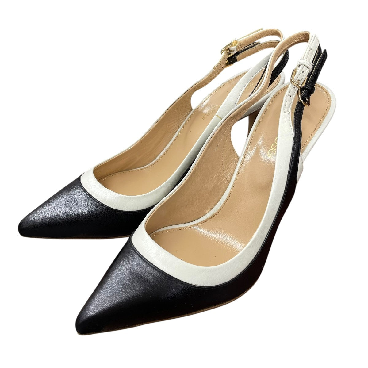 Sergio Rossi セルジオロッシ スリングバック パンプス sergio rossi(セルジオロッシ) バックスリングパンプス ホワイト