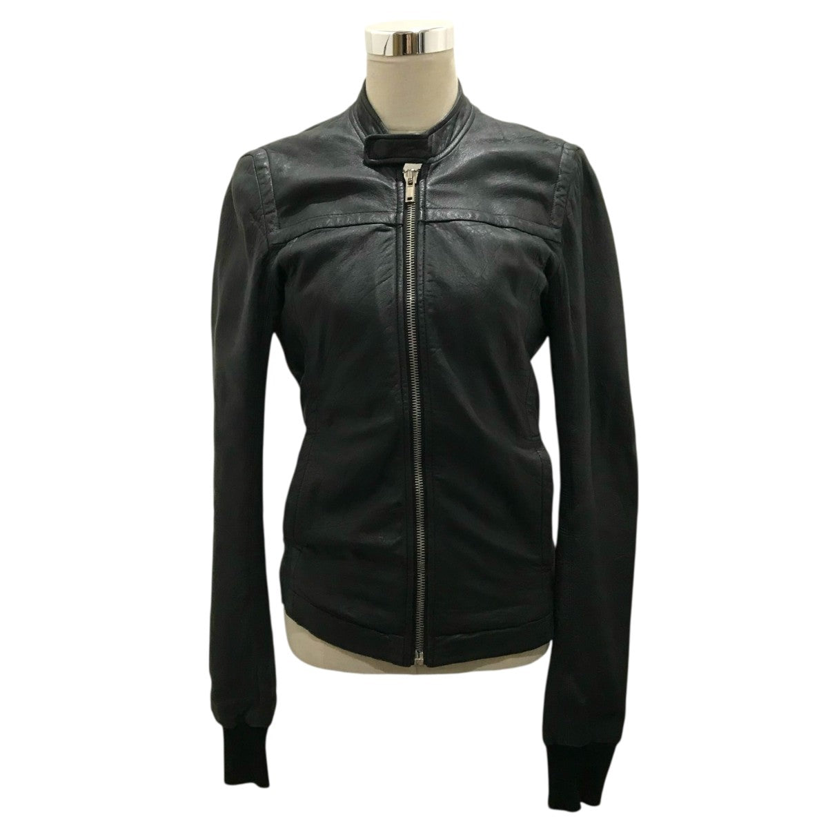 Rick Owen’s 黒 レザージャケット リブ袖 Rick Owens レザージャケット | ブラック | FARFETCH JP