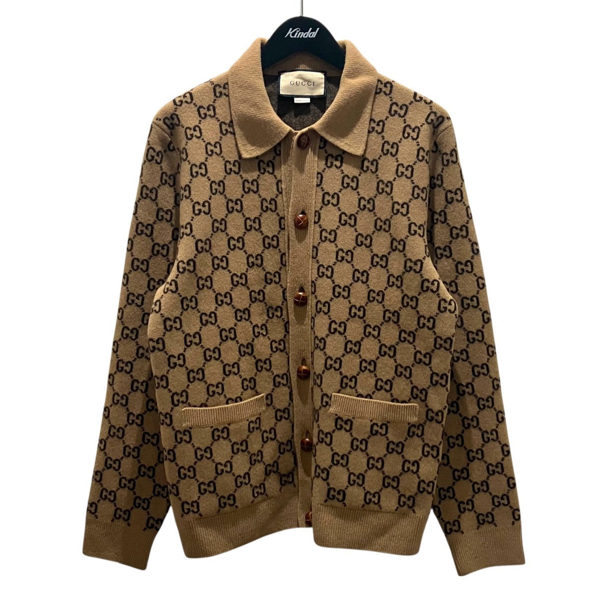 GUCCI(グッチ) GGカシミヤ混カーディガン645234 645234 ブラウン