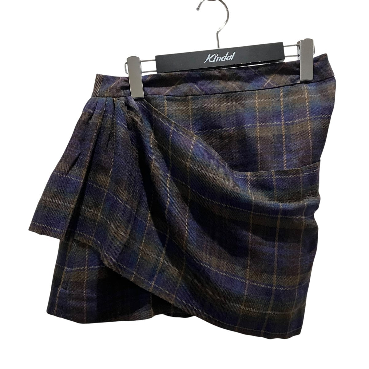 チェックプリーツ巻きスカート16-01-222008