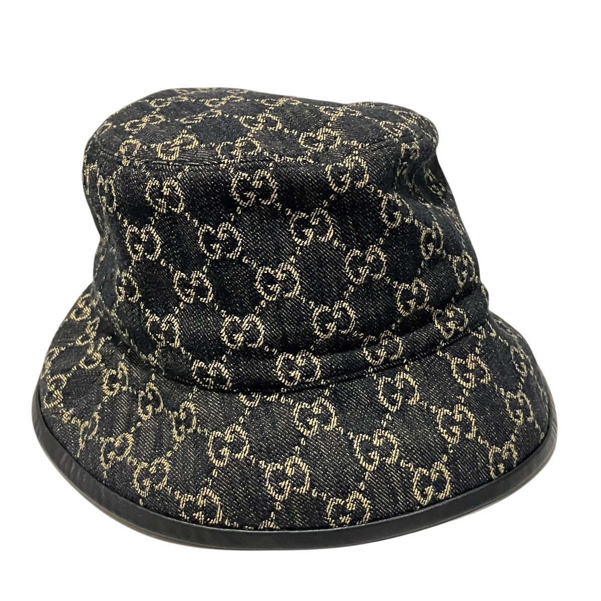 GUCCI(グッチ) GGデニムハット576371 576371 ブラック×ベージュ サイズ