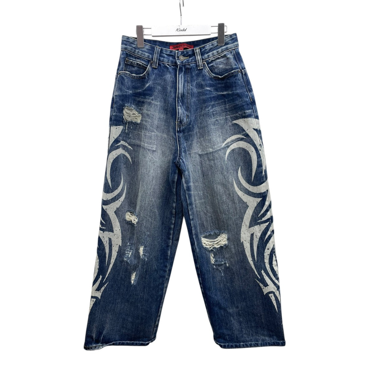 正規品！ Jaded London トライバルプリントデニム Jaded London(ジェイデッドロンドン) デニムパンツ インディゴ サイズ
