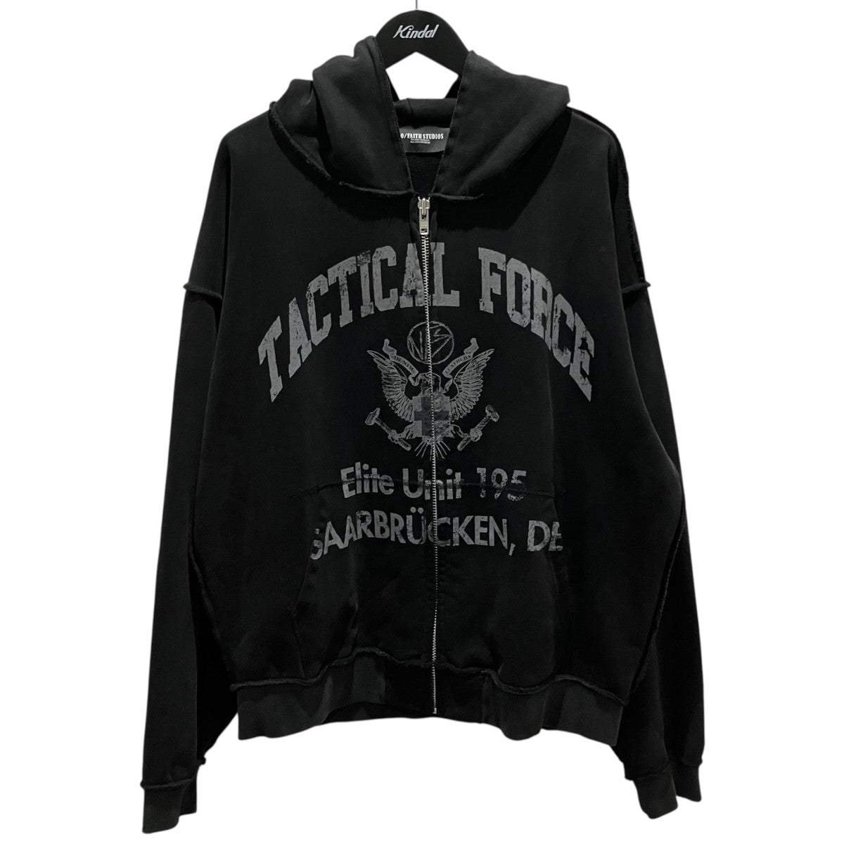 NO/FAITH STUDIOS ダブルジップ ブルゾン パーカー NO/FAITH STUDIOS◇SPLIT ZIP JACKET [USED BLACK] (NO/FAITH STUDIOS