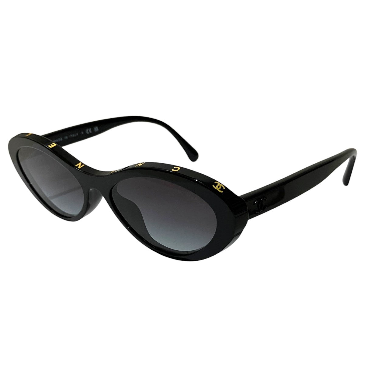 【ショー】CHANEL オーバル型サングラス ブラック CHANEL(シャネル) オーバルシェイプサングラス5416-A 5416-A ブラック