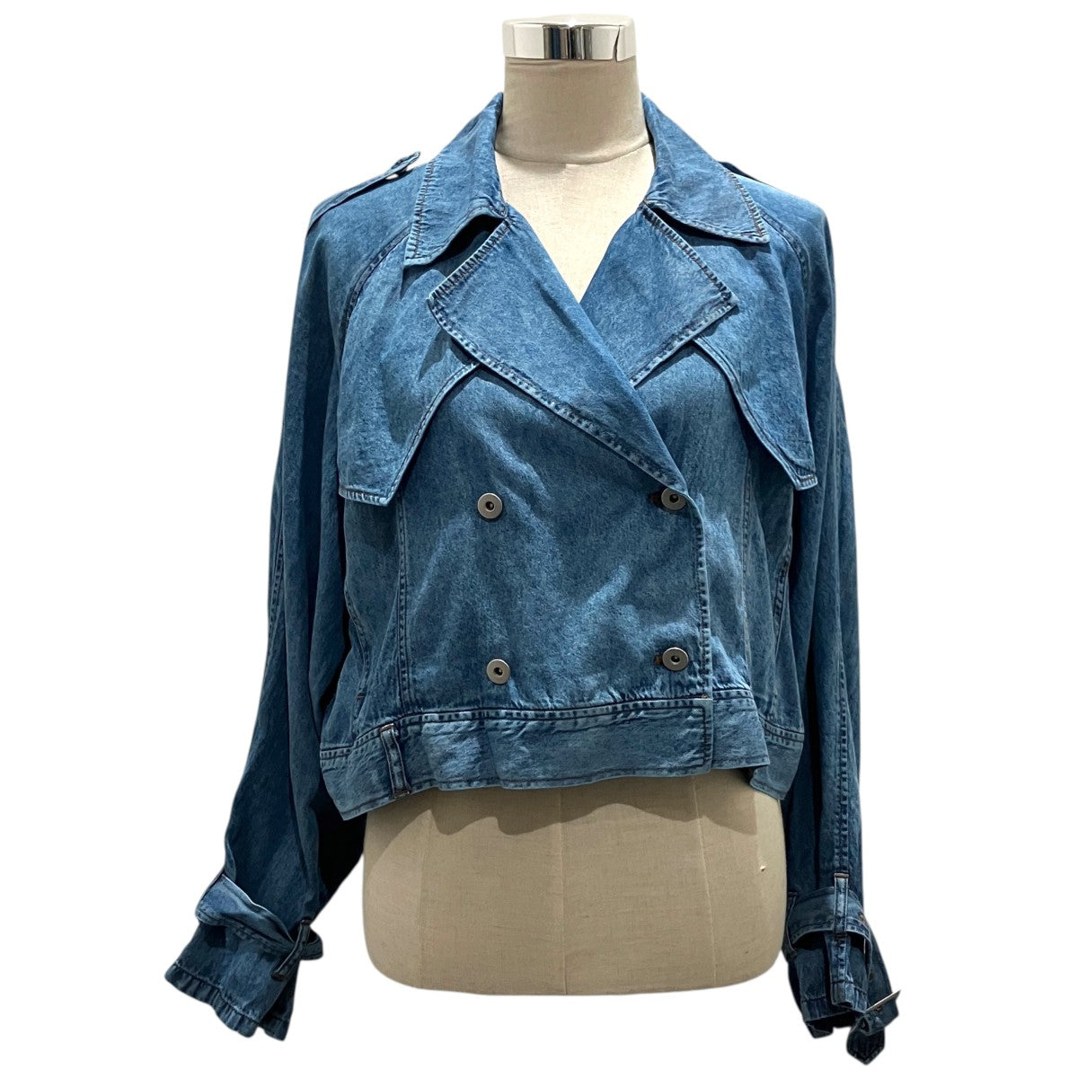AMERI(アメリ) 【TENCEL DENIM SHORT TRENCH COAT】デニムジャケット