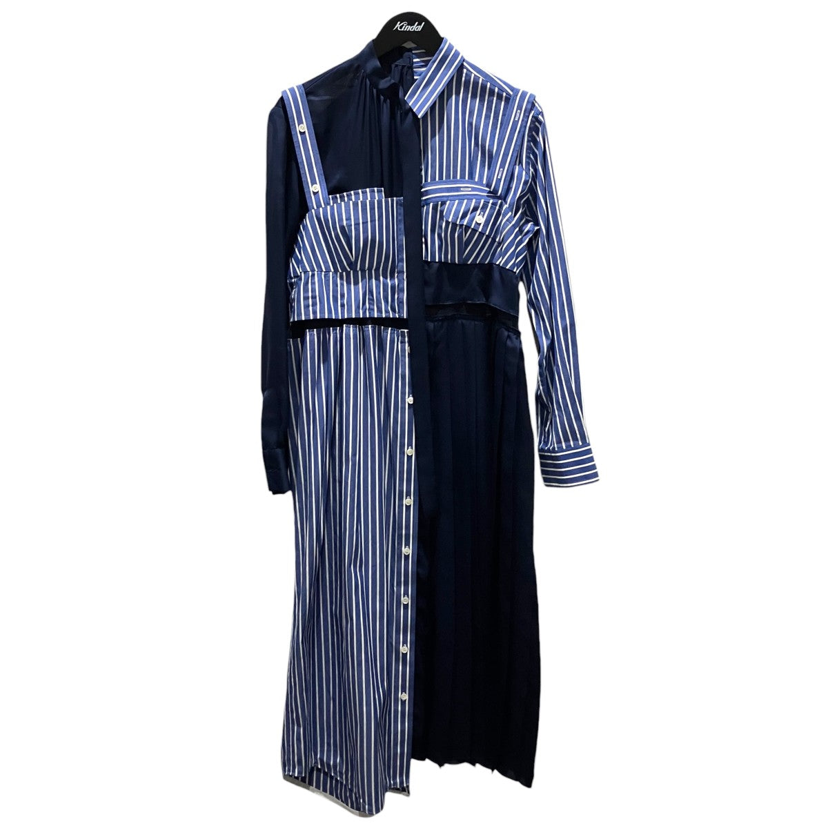 sacai(サカイ) ドッキングシャツワンピース22-06243 22-06243 ネイビー