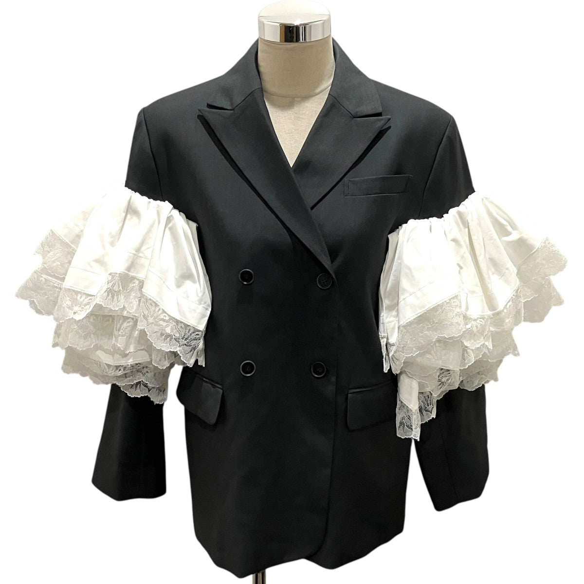 ジャケット・アウター Bibiy. EMMA FRILL JACKET Biviy(ビビィ) 【EMMA FRILL JACKET】フリルジャケット グレー サイズ