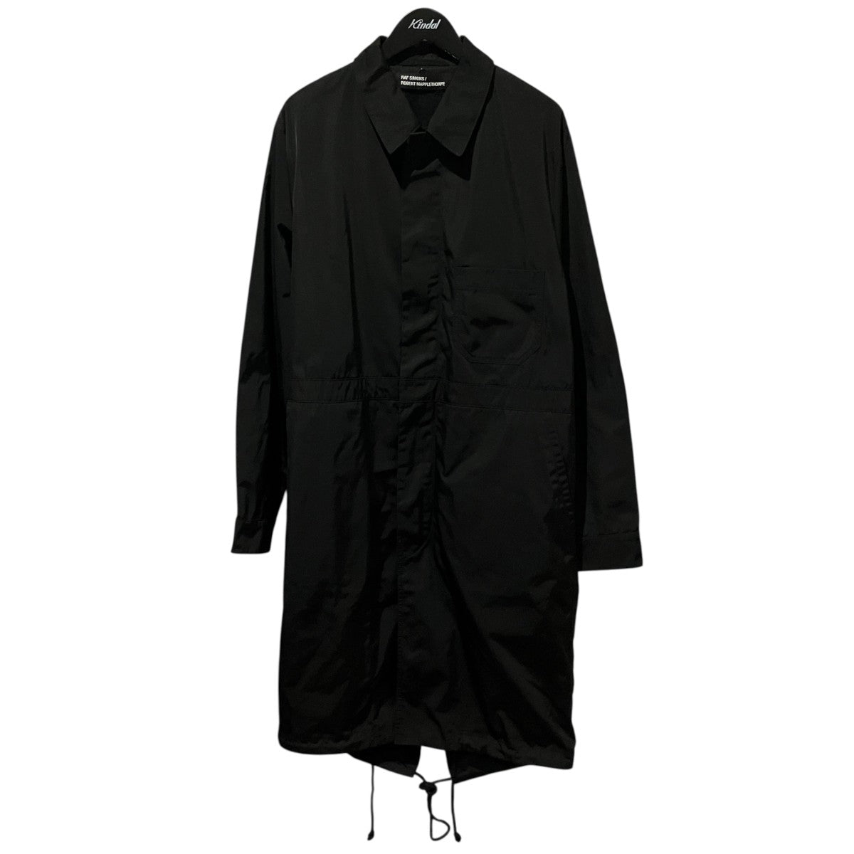 RAF SIMONS×ROBERT MAPPLETHORPE 17SSナイロンモッズコート ブラック