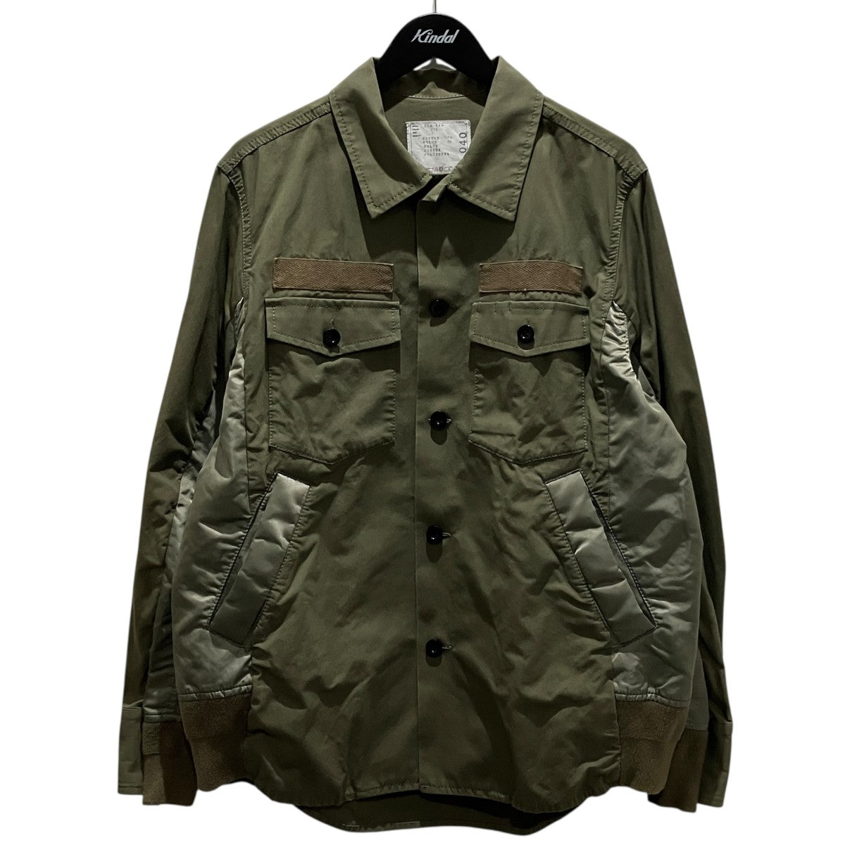 sacai MA-1ドッキングシャツジャケット sacai(サカイ) 【Cotton Oxford Nylon Twill Shirt】ドッキングシャツ