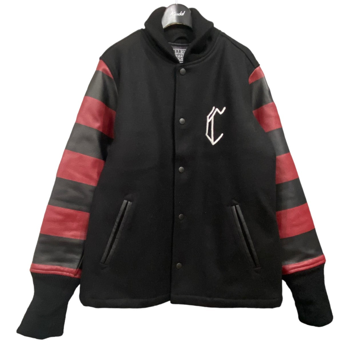 CHALLENGER(チャレンジャー) 18AW「BORDER PRINTED VARSITY JACKET」 018-008 ブラック×レッド  サイズ 14｜【公式】カインドオルオンライン ブランド古着・中古通販【kindal】