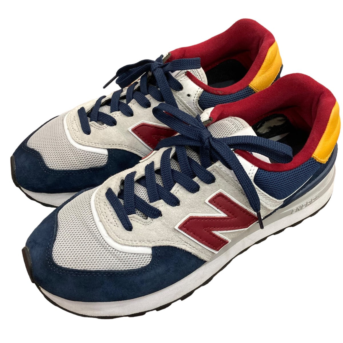 NEW BALANCE◇ローカットスニーカー 24cm WHT レザー ML574DAW ×JUNYA