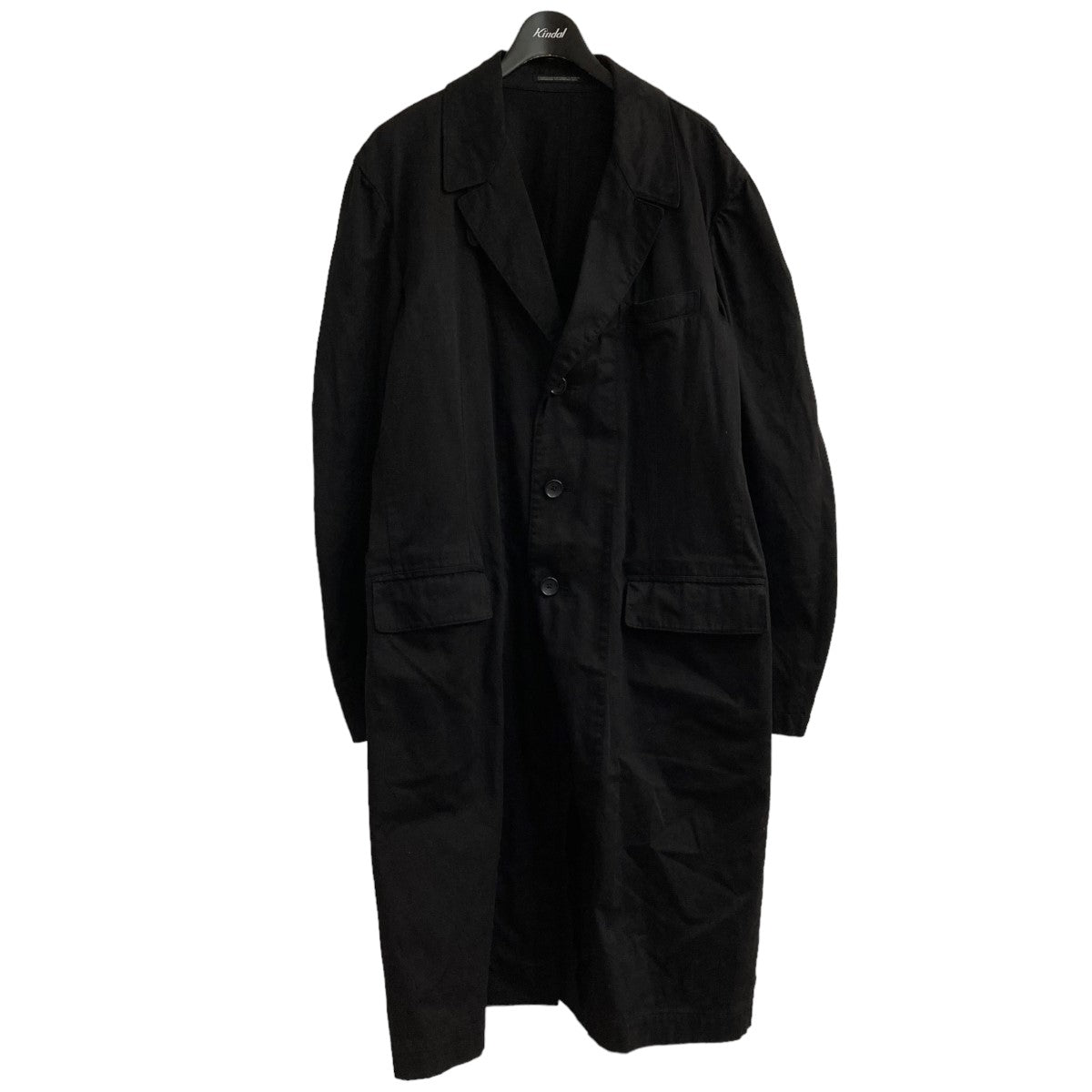 YOHJI YAMAMOTO pour homme(ヨウジヤマモトプールオム) 21AW「DYEING COTTON TWILL LONG  JACKET」ロングジャケット HG-J56-037 ブラック サイズ 14｜【公式】カインドオルオンライン ブランド古着・中古通販【kindal】