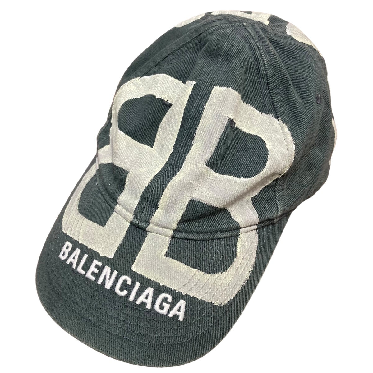 BALENCIAGA(バレンシアガ) 21AW BBペイントキャップ 673321 グレー サイズ L｜【公式】カインドオルオンライン  ブランド古着・中古通販【kindal】