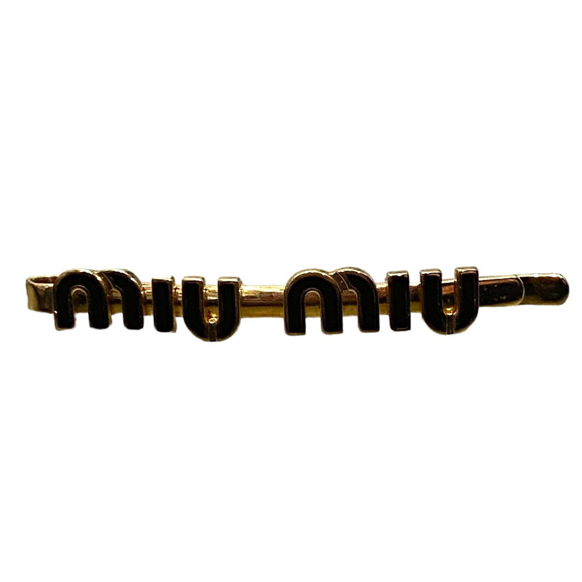 miu miu(ミュウミュウ) エナメルメタルヘアクリップ 42618 ゴールド 
