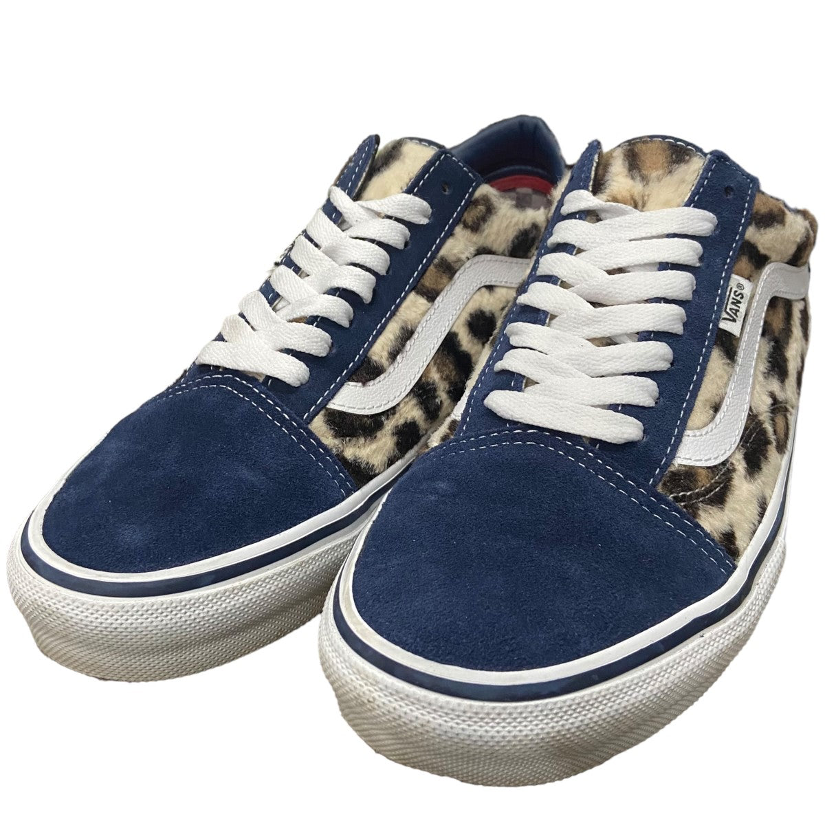 SUPREME×VANS 「Leopard Old Skool」スニーカー VN0A5FCBBX9 ネイビー