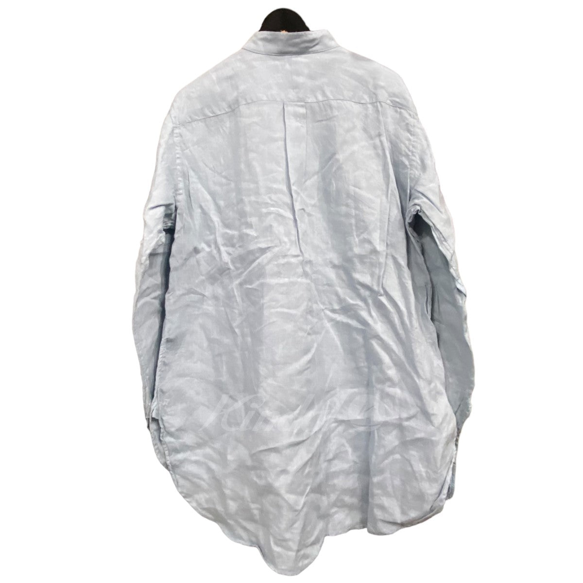 24SS「Band Collar EDW Shirt」スタンドカラーリネンシャツ