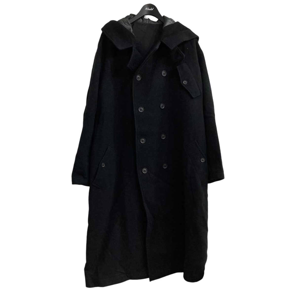 Yohji Yamamoto pour homme(ヨウジヤマモトプールオム) 20AWフーデッドウールコートHR-C11-823 HR-C11-823  ブラック サイズ 1｜【公式】カインドオルオンライン ブランド古着・中古通販【kindal】