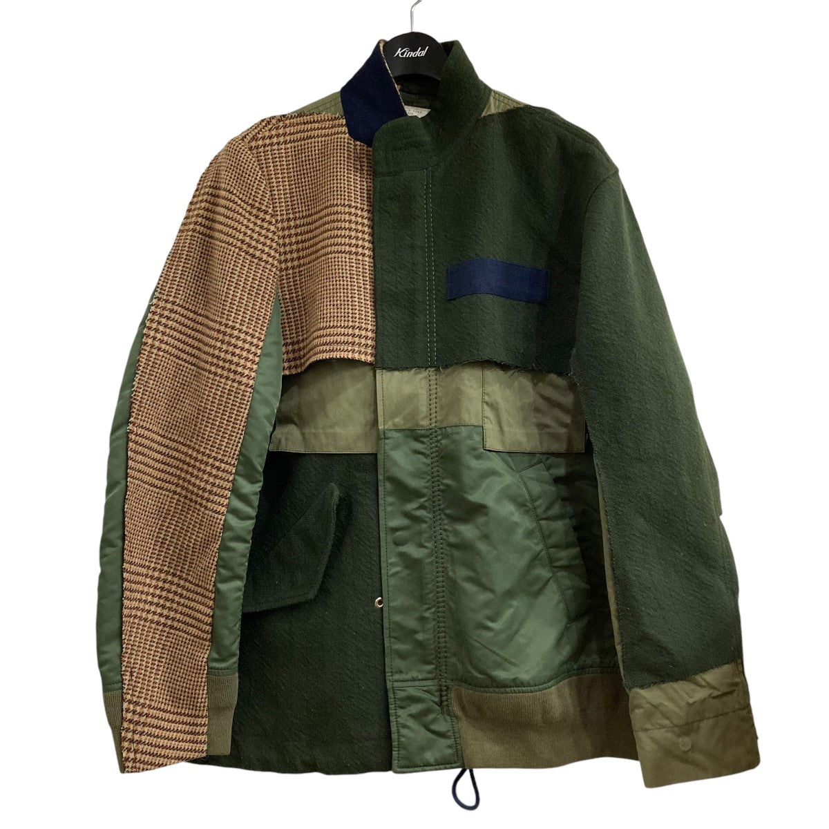 sacai(サカイ) Combo Fabrcis Blousonドッキングジャケット18-01804M 18-01804M カーキ×ベージュ サイズ  2｜【公式】カインドオルオンライン ブランド古着・中古通販【kindal】