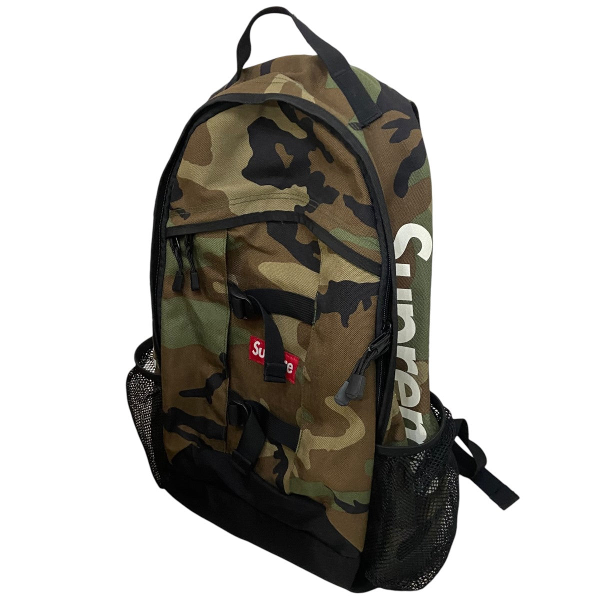 SUPREME(シュプリーム) 14SS ｢Logo Backpack｣バックパック カーキ サイズ 12｜【公式】カインドオルオンライン  ブランド古着・中古通販【kindal】