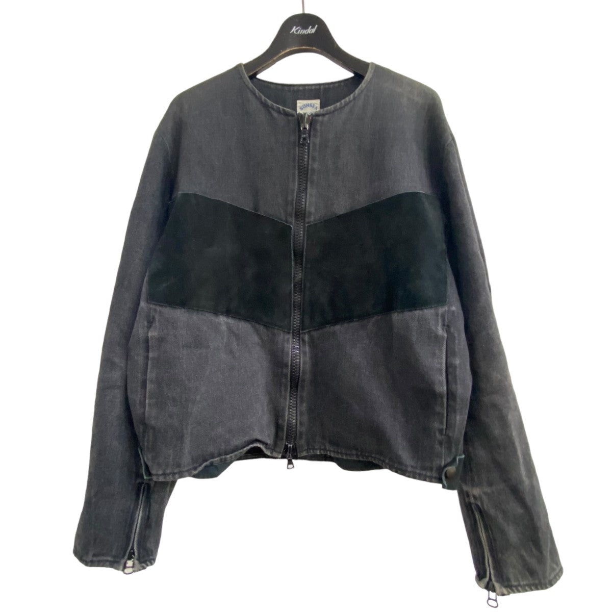 SUNSEA(サンシー) ｢VINTAGE COTTON SUEDE JACKET｣スウェード切替デニムジャケット 17A34 ブラック サイズ  3｜【公式】カインドオルオンライン ブランド古着・中古通販【kindal】