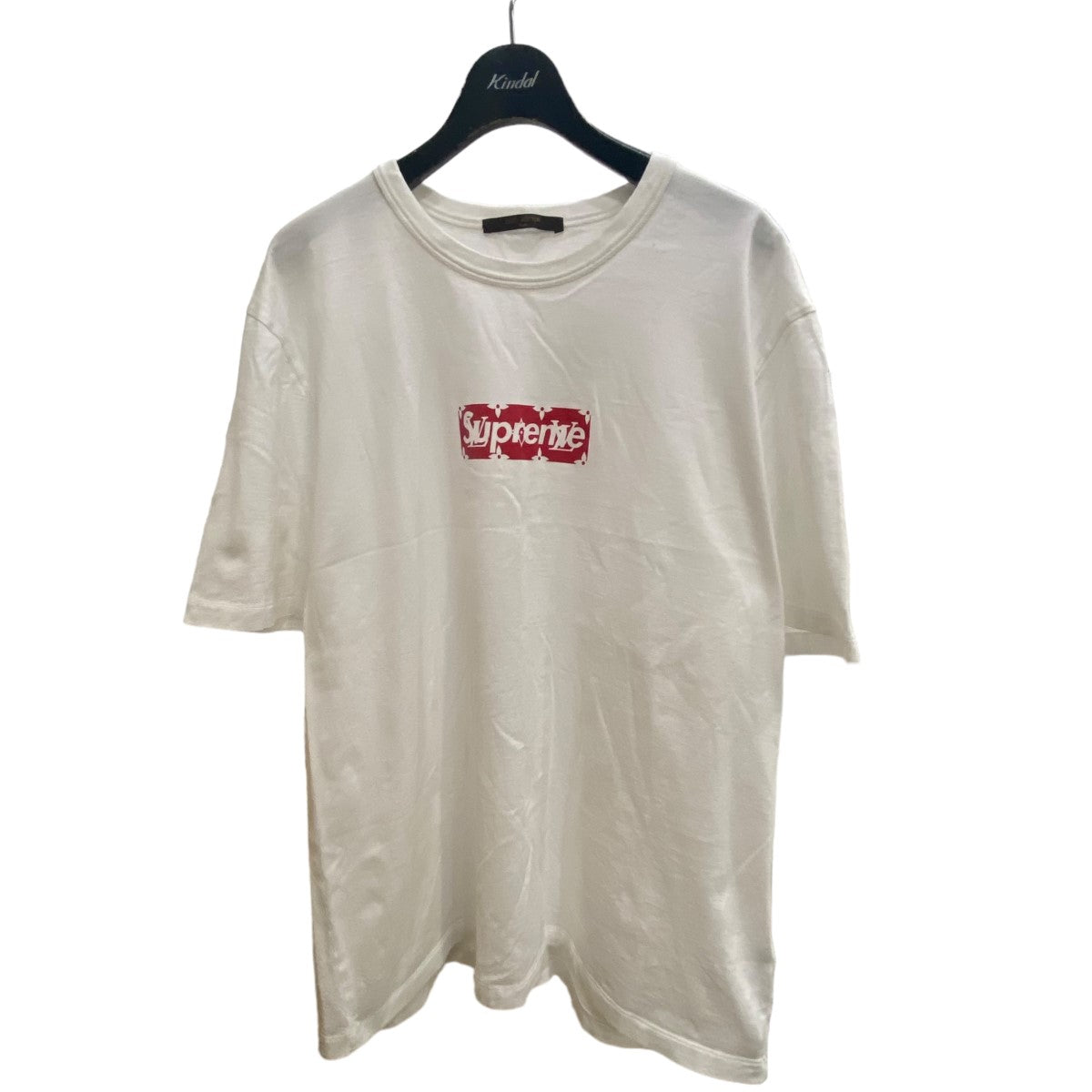 SUPREME×LOUIS VUITTON ボックスロゴTシャツ ホワイト×レッド サイズ 