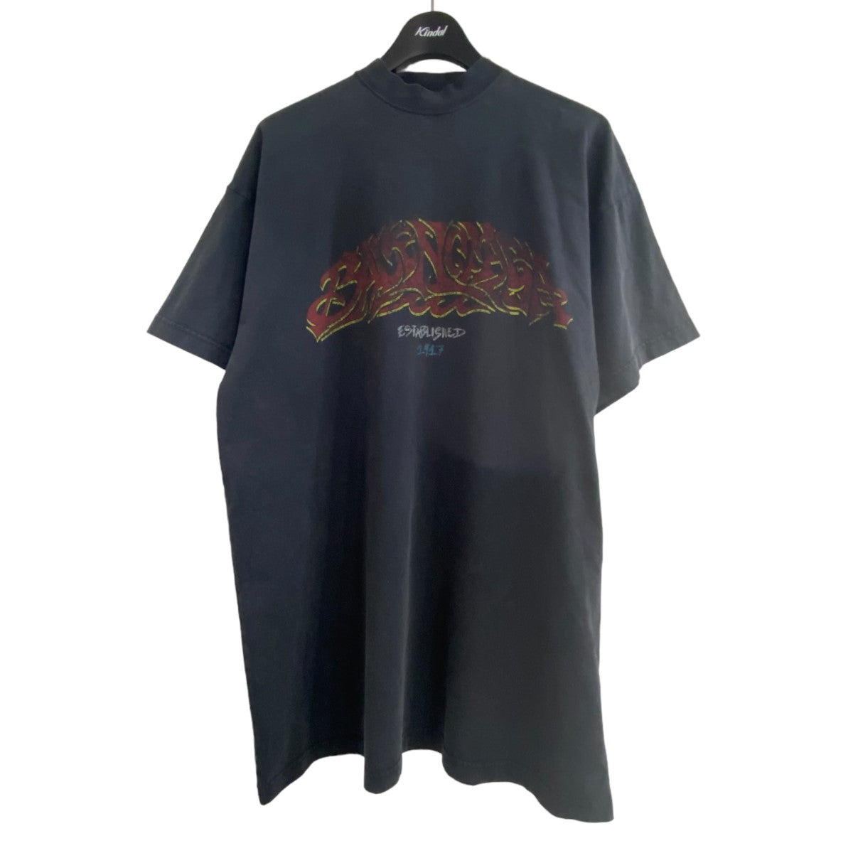 BALENCIAGA(バレンシアガ) 739028 TPVM8ヴィンテージ加工オーバーサイズTシャツ グレー サイズ  1｜【公式】カインドオルオンライン ブランド古着・中古通販【kindal】